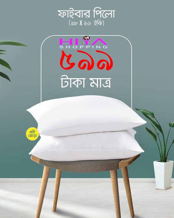 Hade Pillow Pack of 2  (White)